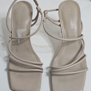 Marc Fisher Tan Sandals with Ankle Strap